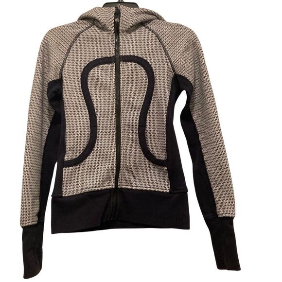 EUC Lululemon Scuba Hoodie II Washi Weave Angel Wing Naval Blue RARE - Picture 3 of 10